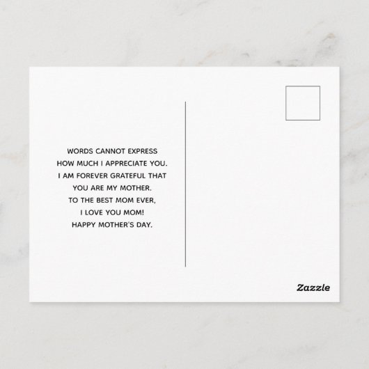 Stijlvolle roze flamingo tropisch thema Moederdag Briefkaart (Achterkant)