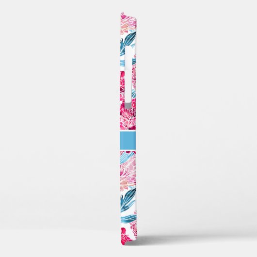 Stijlvolle roze Floral Pattern Grafische gepersona Case-Mate iPhone Case (Achterkant / Links)