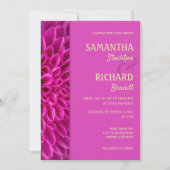Stijlvolle roze Floral Wedding Uitnodiging (Voorkant)