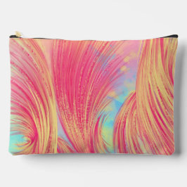 Stijlvolle roze gele Abstracte veren Etui