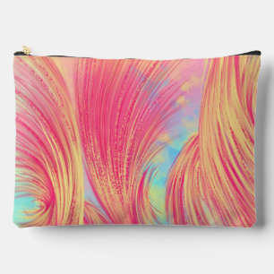 Stijlvolle roze gele Abstracte veren Etui