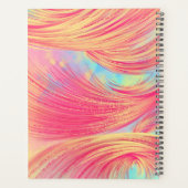 Stijlvolle roze gele Abstracte veren Planner (Achterkant)