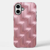 Stijlvolle Roze Geometrische Patroon iPhone Case (Achterkant)