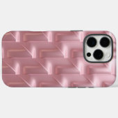 Stijlvolle Roze Geometrische Patroon iPhone Case (Achterkant (horizontaal))