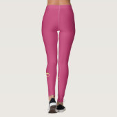 Stijlvolle roze gepersonaliseerde chique workout y leggings (Achterkant)
