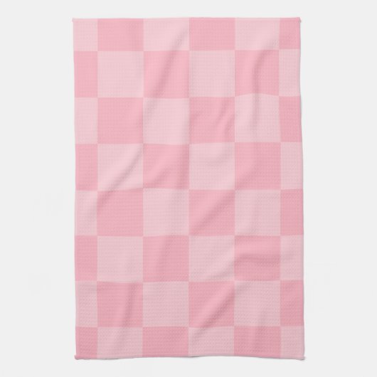 Stijlvolle roze gingham geruit theedoek (Verticaal)