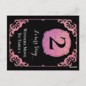 Stijlvolle roze glitter bunco twee tafel Kaart (Achterkant)