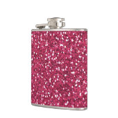 Stijlvolle roze glitter heupfles (Links)