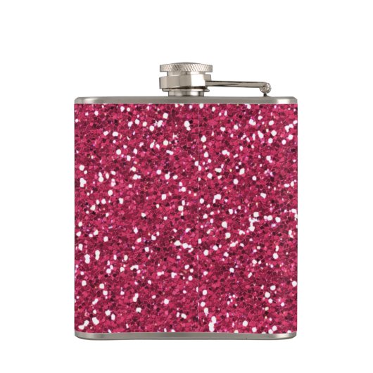 Stijlvolle roze glitter heupfles (Achterkant)