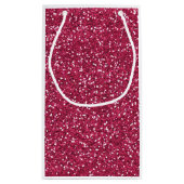 Stijlvolle roze glitter klein cadeauzakje (Achterkant)