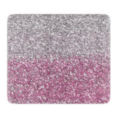 Stijlvolle roze glitter ombre Sparkle Snijplank (Voorkant)