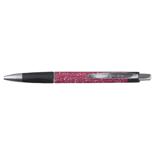 Stijlvolle roze glitter pen (Achterkant)