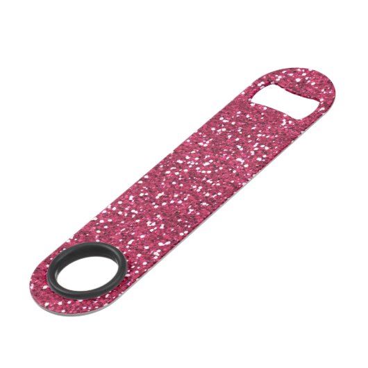 Stijlvolle roze glitter speed flessenopener (Voorkant Gekanteld)