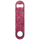 Stijlvolle roze glitter speed flessenopener (Achterkant)