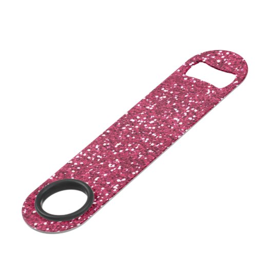 Stijlvolle roze glitter speed flessenopener (Achterkant Gekanteld)
