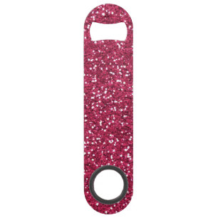 Stijlvolle roze glitter speed flessenopener