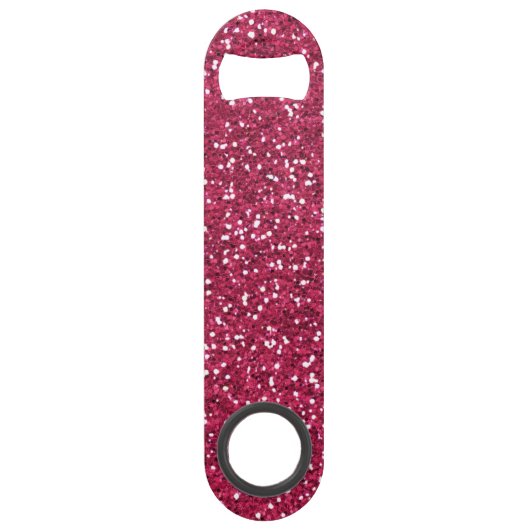 Stijlvolle roze glitter speed flessenopener (Voorkant)
