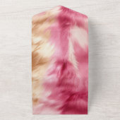 Stijlvolle Roze Goud Wit Dierenbruiloft All In One Uitnodiging (Buitenkant)