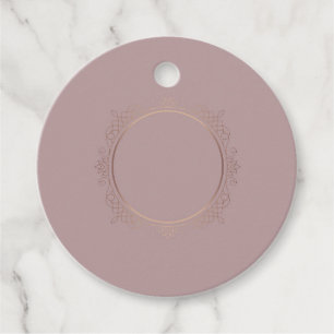 Stijlvolle Roze Gouden Blanco Sjabloon Elegant Bedankjes Labels