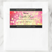 Stijlvolle roze goudkleurige etiketten voor produc (Tas)