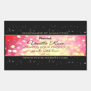 Stijlvolle roze goudkleurige etiketten voor produc