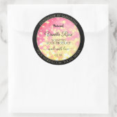 Stijlvolle roze goudkleurige etiketten voor produc (Tas)