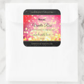 Stijlvolle roze goudkleurige etiketten voor produc (Tas)