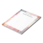 Stijlvolle Roze Grijze Naam Retro 60's Waterverf Notitieblok (Linkerzijde)