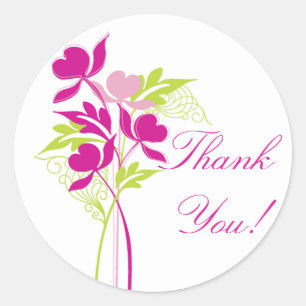 Stijlvolle Roze & Groen Boeket Vrijgezellenfeest S Ronde Sticker