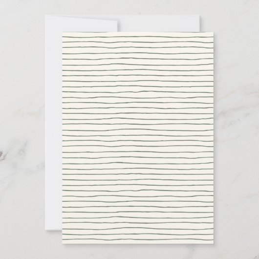 Stijlvolle roze groene achtertuin Tuin Floral Wedd Kaart (Achterkant)