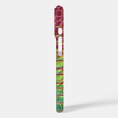 Stijlvolle Roze Groene Iriserende Croc Monogram Case-Mate iPhone Case (Achterkant / Links)