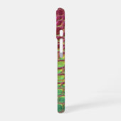 Stijlvolle Roze Groene Iriserende Croc Monogram  iPhone 16 Hoesje (Linkerkant)