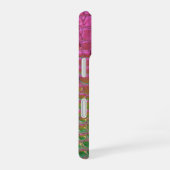 Stijlvolle Roze Groene Iriserende Croc Monogram  iPhone 16 Hoesje (Rechterkant)