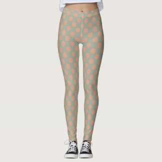 Stijlvolle, roze groene pooldot leggings