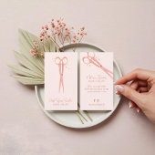 Stijlvolle Roze Haar Salon  Sparkle Schaar Visitekaartje