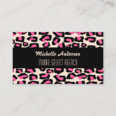 Stijlvolle, roze kaasvlekken visitekaartje (Voorkant)