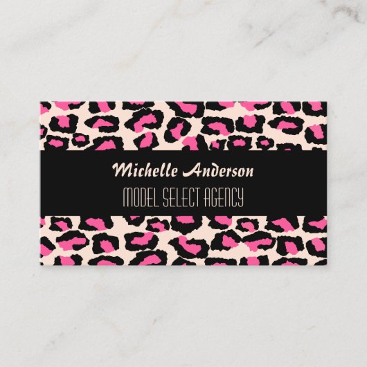 Stijlvolle, roze kaasvlekken visitekaartje (Voorkant)