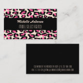 Stijlvolle, roze kaasvlekken visitekaartje (Voorkant / Achterkant)