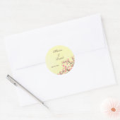 Stijlvolle roze kersen bloesems bruiloft stickers (Envelop)