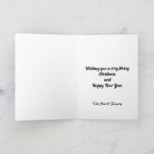 Stijlvolle Roze Kerst Kaart w / Elegante Sneeuwvlo (Binnen)