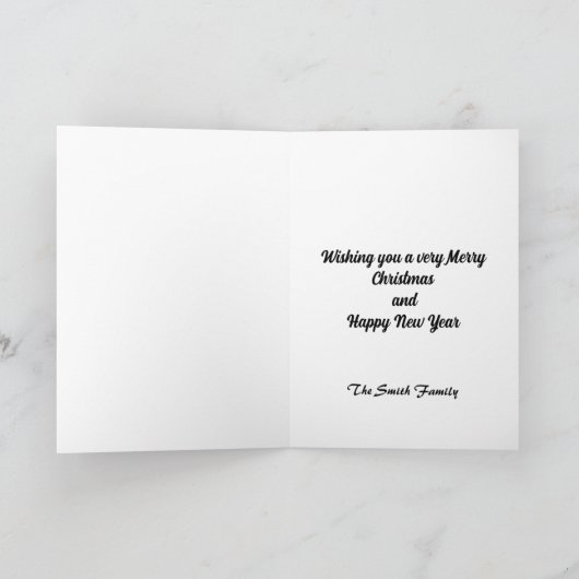 Stijlvolle Roze Kerst Kaart w / Elegante Sneeuwvlo (Binnen)