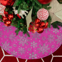 Stijlvolle Roze Kerst met Elegante Sneeuwvlokken