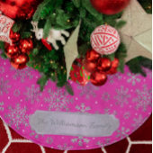 Stijlvolle Roze Kerst met Elegante Sneeuwvlokken Kerstboom Rok