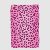 Stijlvolle roze luipaard afdrukken golfhanddoek (Voorkant)