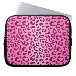 Stijlvolle roze luipaard afdrukken laptop sleeve
