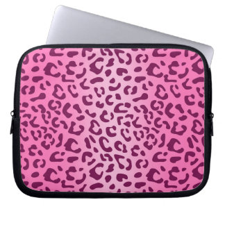 Stijlvolle roze luipaard afdrukken laptop sleeve