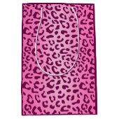 Stijlvolle roze luipaard afdrukken medium cadeauzakje (Voorkant)