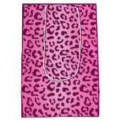 Stijlvolle roze luipaard afdrukken medium cadeauzakje (Achterkant)