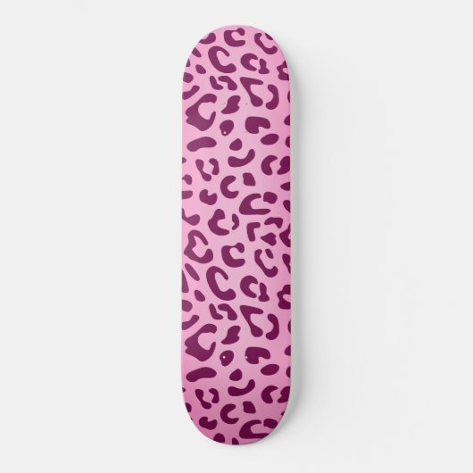 Stijlvolle roze luipaard afdrukken persoonlijk skateboard (Voorkant)