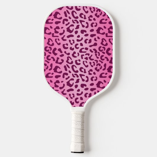 Stijlvolle roze luipaard afdrukken pickleball paddle (Achterkant)
